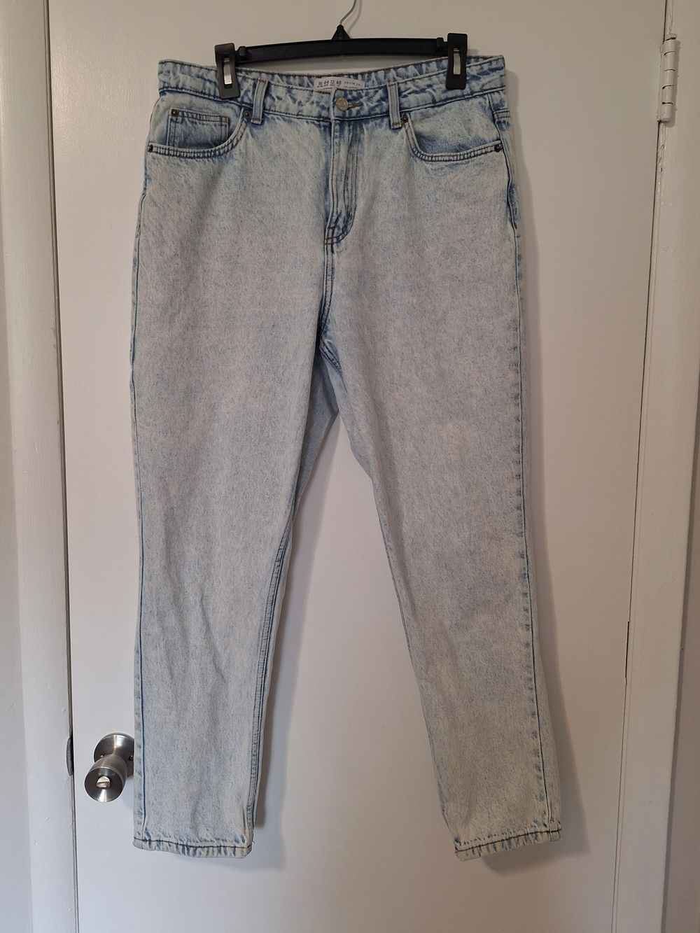 Primark Denim Co. Light Wash with Acid Wash and Faded High Rise Brown Stitching